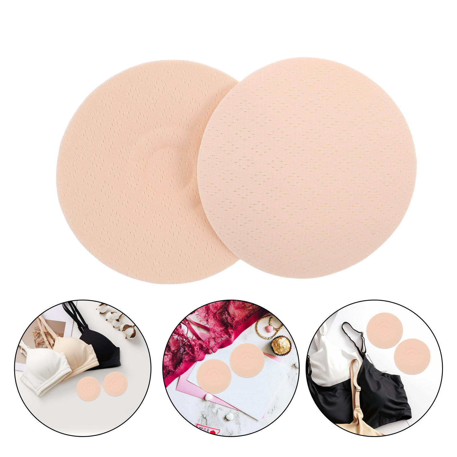 Nipple Cover Pasties - แผ่นปิดหัวนมแบบไร้กาวสำหรับผู้หญิง 3 คู่ ผลิตจากผ้าฝ้าย น้ำหนักเบา ใช้ซ้ำได้