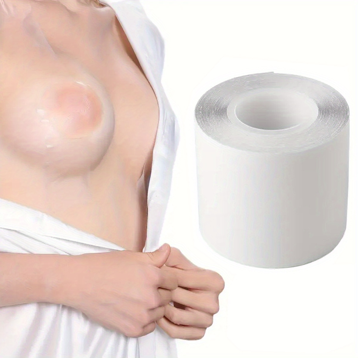 Nipple Cover Pasties - เทปยกกระชับหน้าอกแบบใส ระบายอากาศได้ดี ปกปิดหัวนม ใช้ได้กับเสื้อคอกว้าง ชุดราตรี