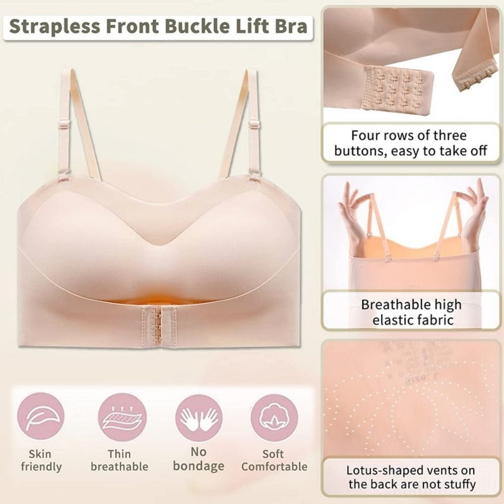 Bralette Wireless Soft - บราไร้สายแบบดันทรง นุ่มสบาย ไร้สายรัด ไม่เลื่อนหลุด กระชับพอดีตัว ชุดชั้นในสตรี