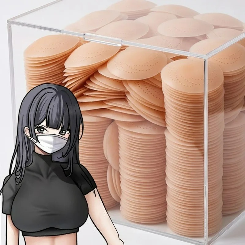 Silicone Bra Adhesive - แผ่นปิดจุกนมซิลิโคนระบายอากาศได้ 2/10 ชิ้น กันเหงื่อ บางเฉียบ ไร้รอยต่อ