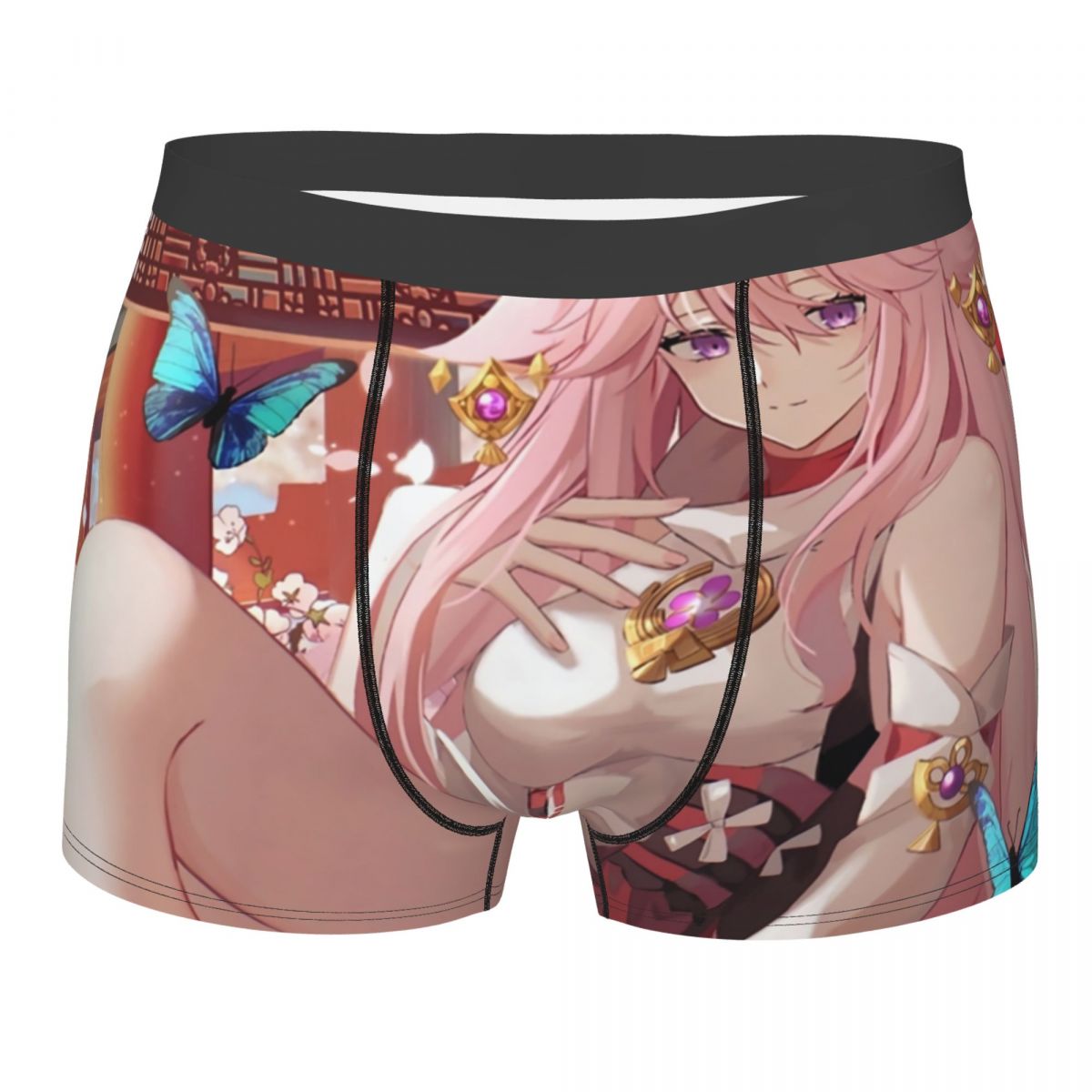 Boyshort Underwear - เก็นชิน อิมแพ็ค ยาเอะ มิโกะกางเกงบ็อกเซอร์ชาย 3D พิมพ์ชายระบายอากาศได้ดีการ์ตูนเกมชุดชั้นในกางเกงในกางเกงใน