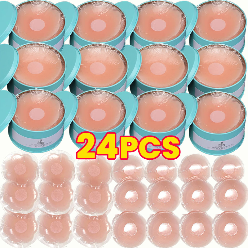 Silicone Bra Adhesive - แผ่นปิดจุกนมแบบซิลิโคนไร้สายสำหรับผู้หญิง ปี 2026 ใช้ซ้ำได้ ยกกระชับหน้าอก มองไม่เห็น