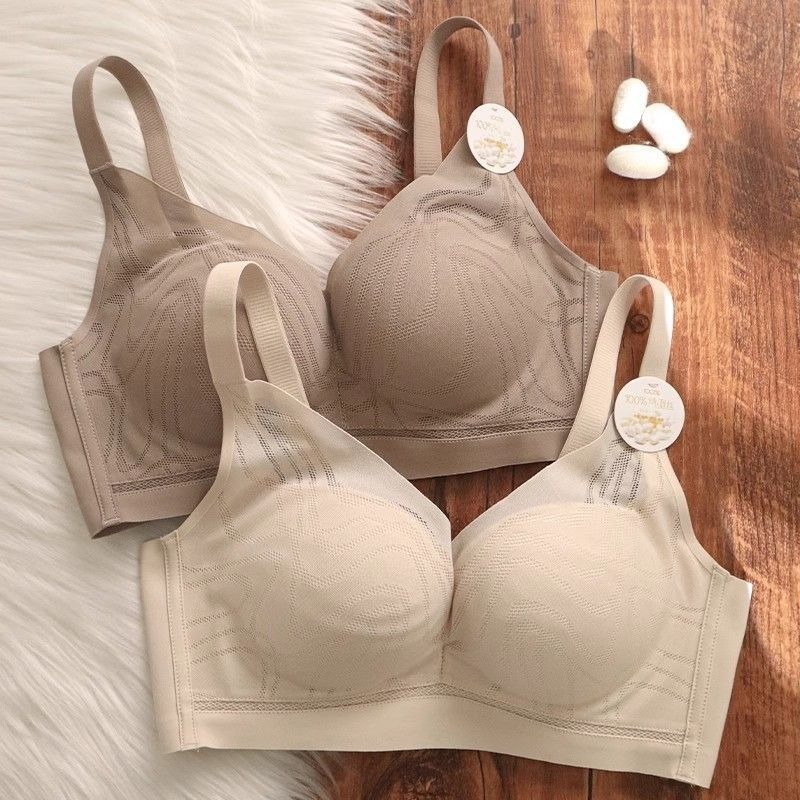 Bralette Wireless Soft - บราไร้โครงสำหรับผู้หญิง, ชุดชั้นในแบบมีฟองน้ำนุ่มพิเศษระบายอากาศได้ดี, บราเล็ตต์แบบสวมใส่สบายสำหรับสวมใส่ทุกวัน