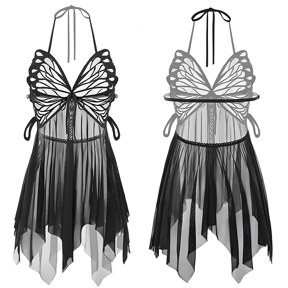 Babydoll Chemise Night - ชุดนอนเซ็กซี่สำหรับผู้หญิง ชุดนอนซีทรู คอวี ชุดนอนแบบเต็มตัว ชุดนอนบэбидолล ชุดชั้นในวาบหวิว