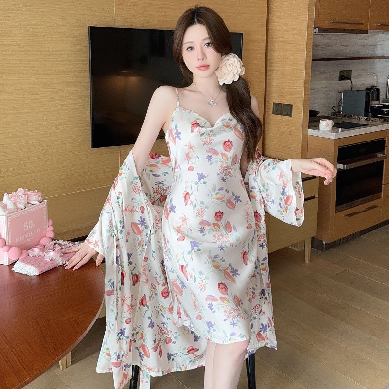ชุดเซ็ตสองชิ้นกระโปรงสายเดี่ยว - Robe Silk Women บทวิจารณ์และราคา