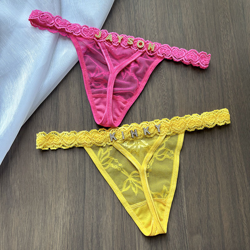 Custom Thong กางเกงชื่อคริสตัล - Thong Bikini Women บทวิจารณ์และราคา