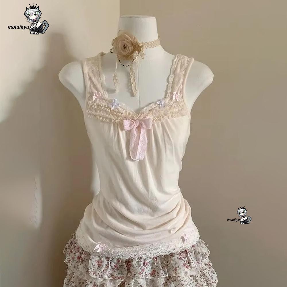 ชุดเซ็ต 2 ชิ้น สไตล์ Y2K สำหรั - Cami Top Lace บทวิจารณ์และราคา