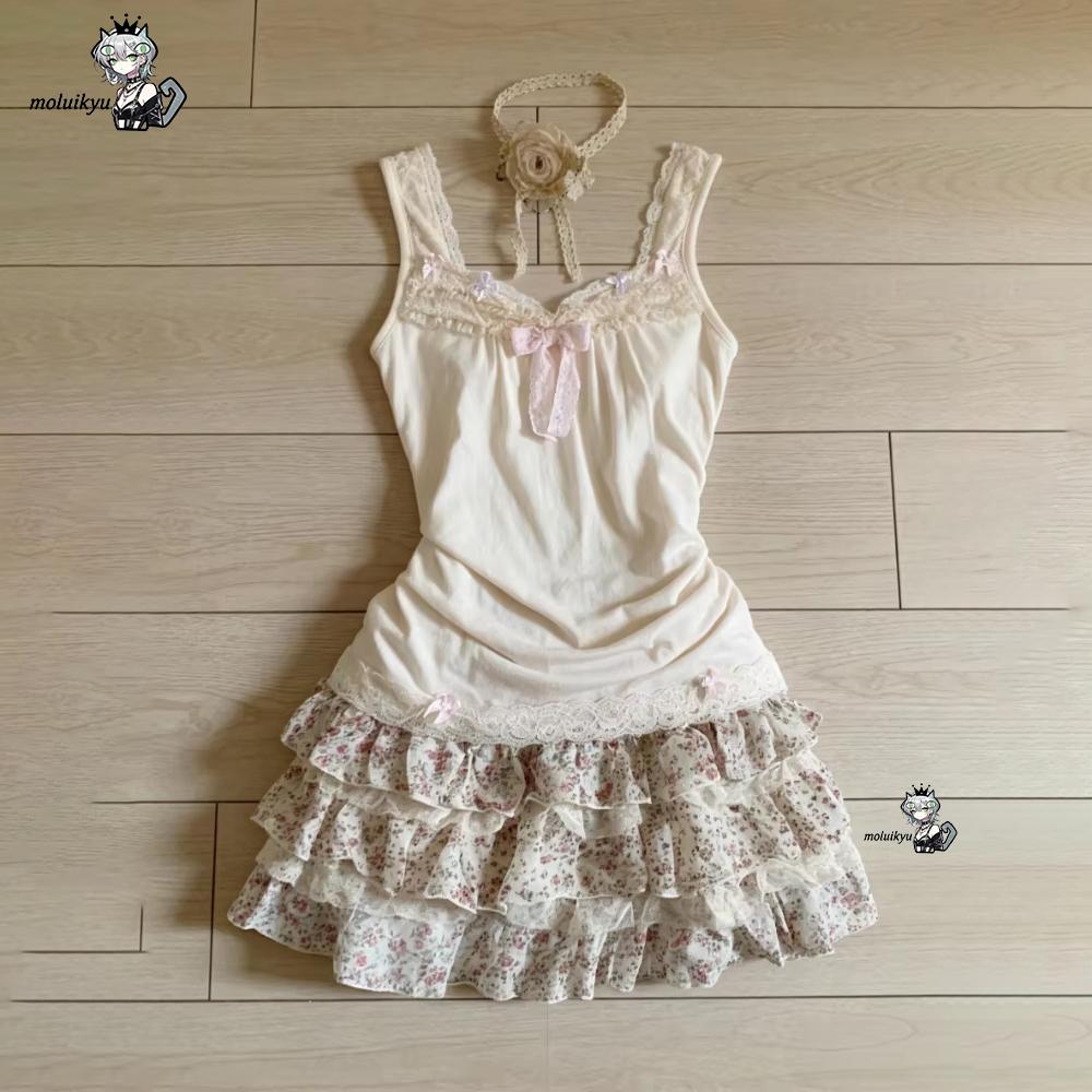 ชุดเซ็ต 2 ชิ้น สไตล์ Y2K สำหรั - Cami Top Lace บทวิจารณ์และราคา