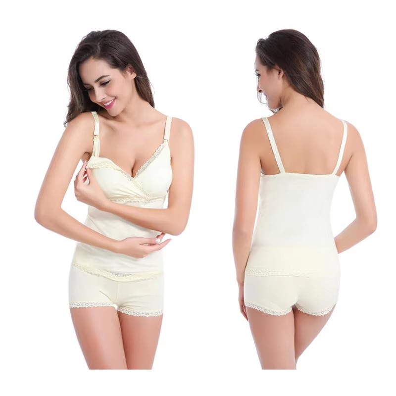 ชุดคลุมท้อง ชุดนอนสตรี ชุดชั้น - Nursing Bra Sleep บทวิจารณ์และราคา
