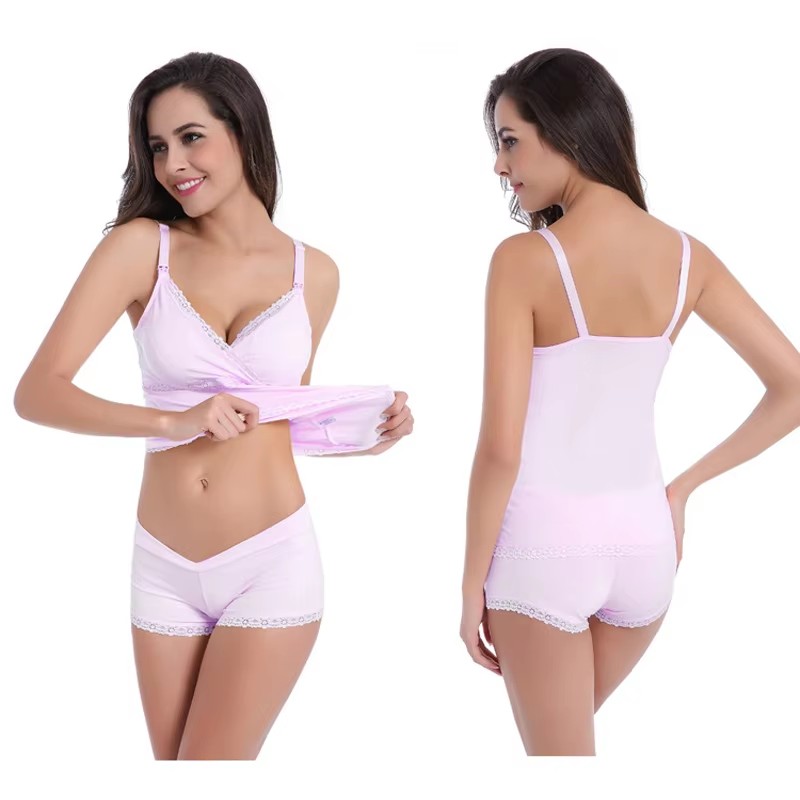 ชุดคลุมท้อง ชุดนอนสตรี ชุดชั้น - Nursing Bra Sleep บทวิจารณ์และราคา