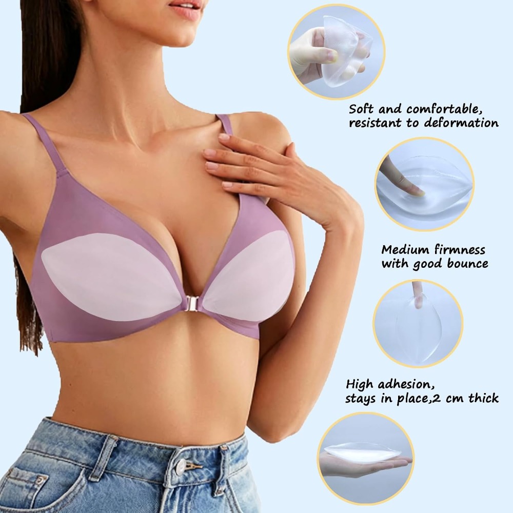 แผ่นซิลิโคนเสริมหน้าอกแบบติดกา - Push Up Bra Padded บทวิจารณ์และราคา