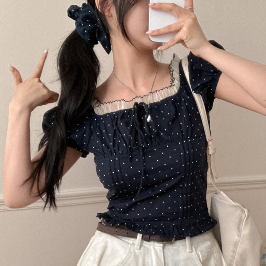 เสื้อเชิ้ตสไตล์เกาหลี แขนสั้นแ - Corset Waist Cinch บทวิจารณ์และราคา