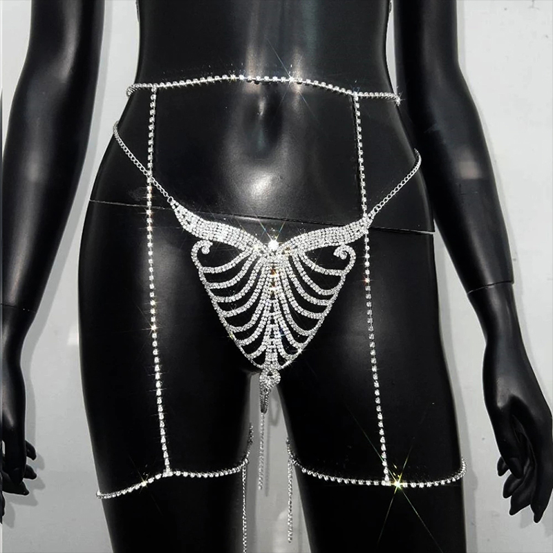 Stonefans เซ็ตโซ่สายหนังและเอว - Thong Bikini Women บทวิจารณ์และราคา