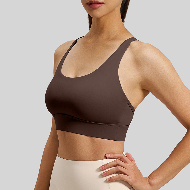 เสื้อชั้นในโยคะแบบตาข่ายไขว้หล - Sports Bra High Impact บทวิจารณ์และราคา