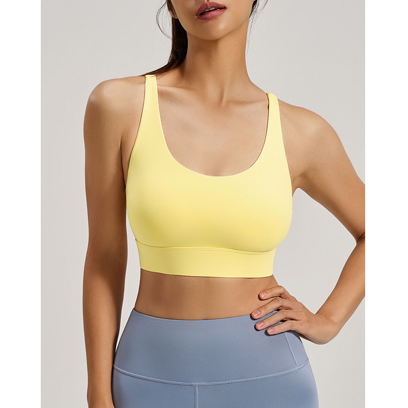 เสื้อชั้นในโยคะแบบตาข่ายไขว้หล - Sports Bra High Impact บทวิจารณ์และราคา