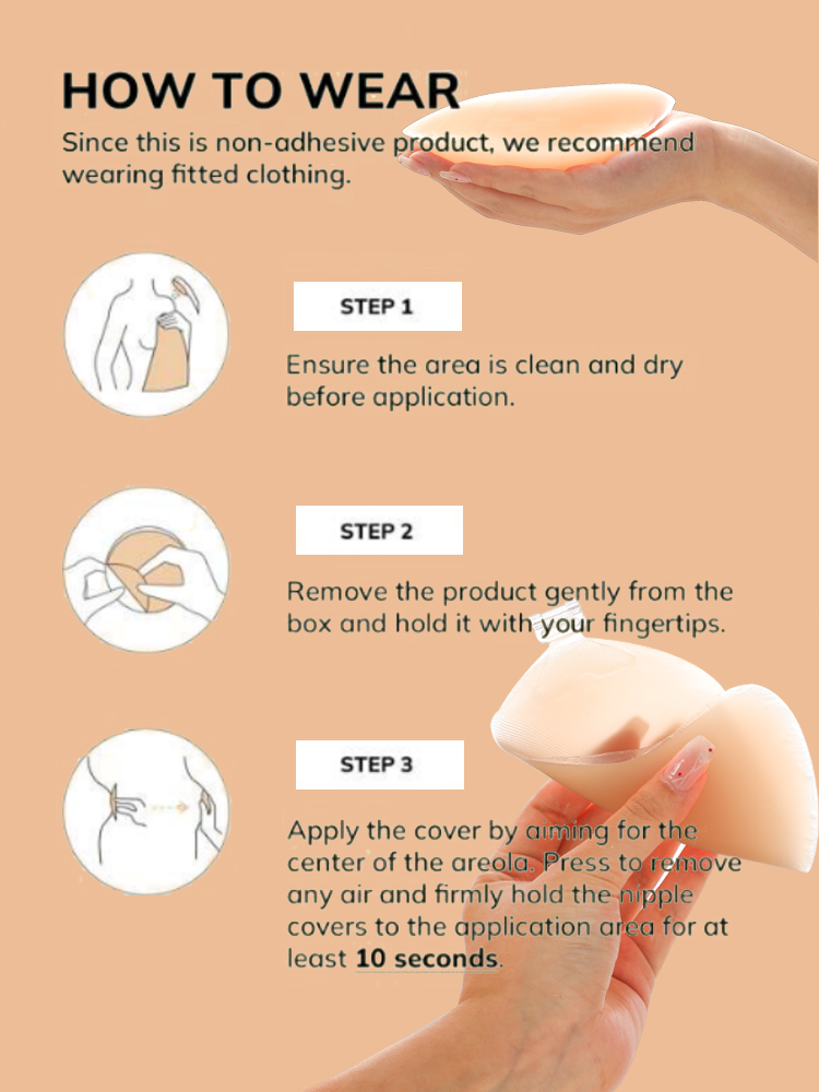 แผ่นปิดจุกนมซิลิโคนแบบใช้ซ้ำได - Nipple Cover Pasties บทวิจารณ์และราคา