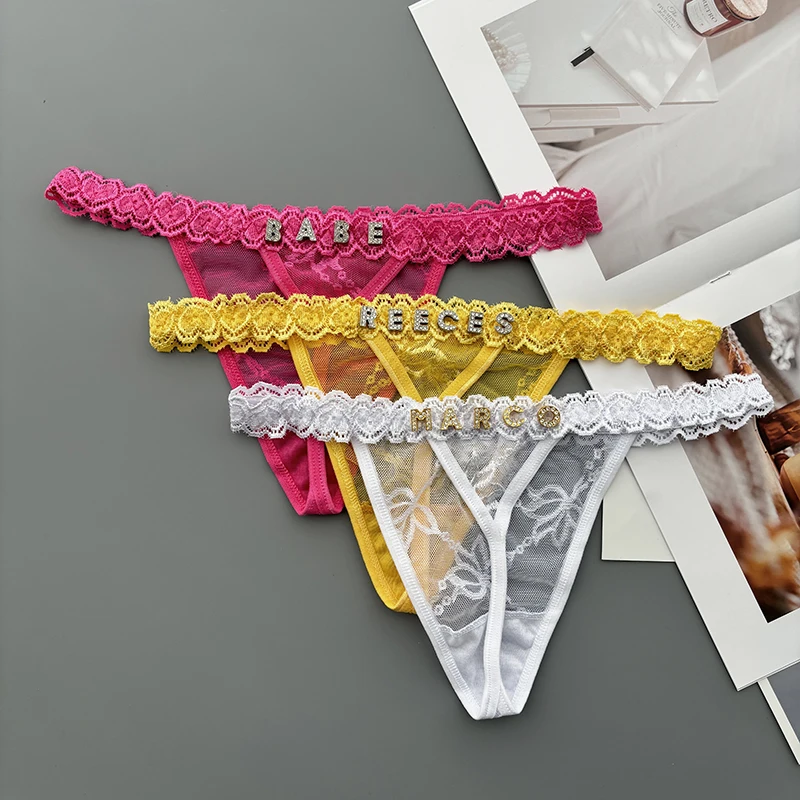 บุคลิกภาพที่กําหนดเองทองชื่อคร - Thong Bikini Women บทวิจารณ์และราคา