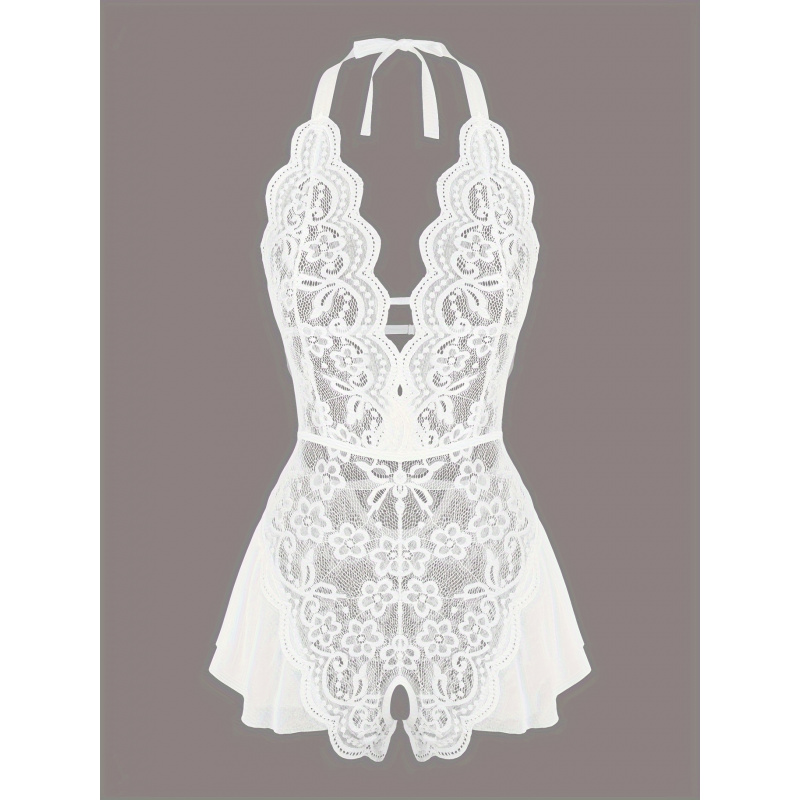 ชุดบอดี้สูทลูกไม้ตาข่ายสุดเซ็ก - Lace Teddy Lingerie บทวิจารณ์และราคา
