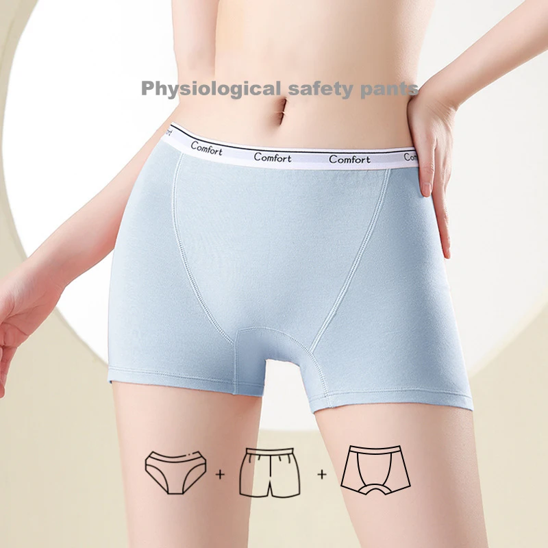 1pcs ผ้าฝ้ายผู้หญิงประจําเดือน - Boyshort Underwear บทวิจารณ์และราคา