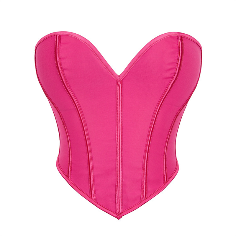 รูปหัวใจสีชมพู Bustier Crop To - Strapless Bra Backless บทวิจารณ์และราคา