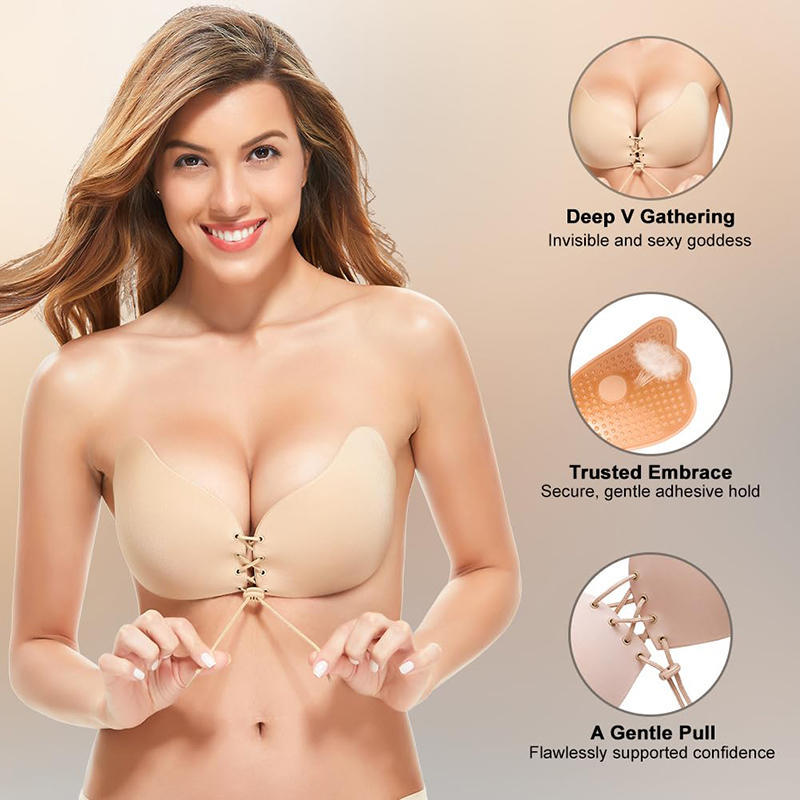 1/2คู่ผู้หญิงฤดูร้อนBackless B - Strapless Bra Backless บทวิจารณ์และราคา