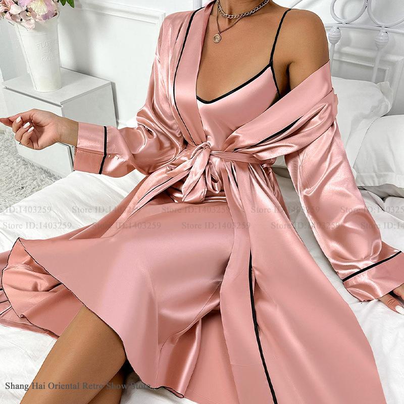 เซ็กซี่ยาว Twinset Robe ชุด Ch - Robe Silk Women บทวิจารณ์และราคา