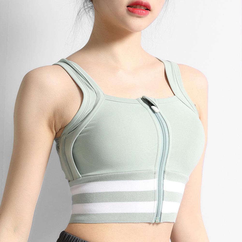 เสื้อชั้นในกีฬาไนลอนแบบซิปด้าน - Sports Bra High Impact บทวิจารณ์และราคา