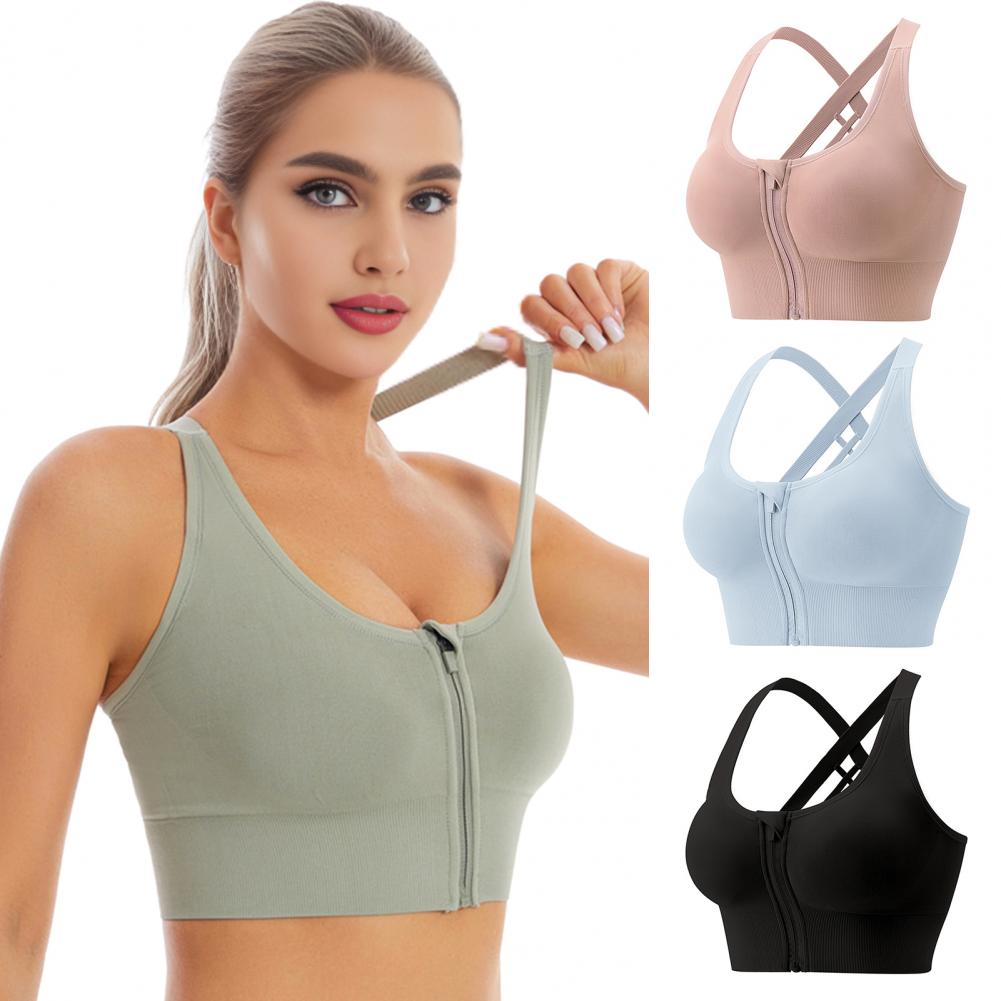 เสื้อชั้นในกีฬาไร้สายแบบมีซิปด - Sports Bra High Impact บทวิจารณ์และราคา