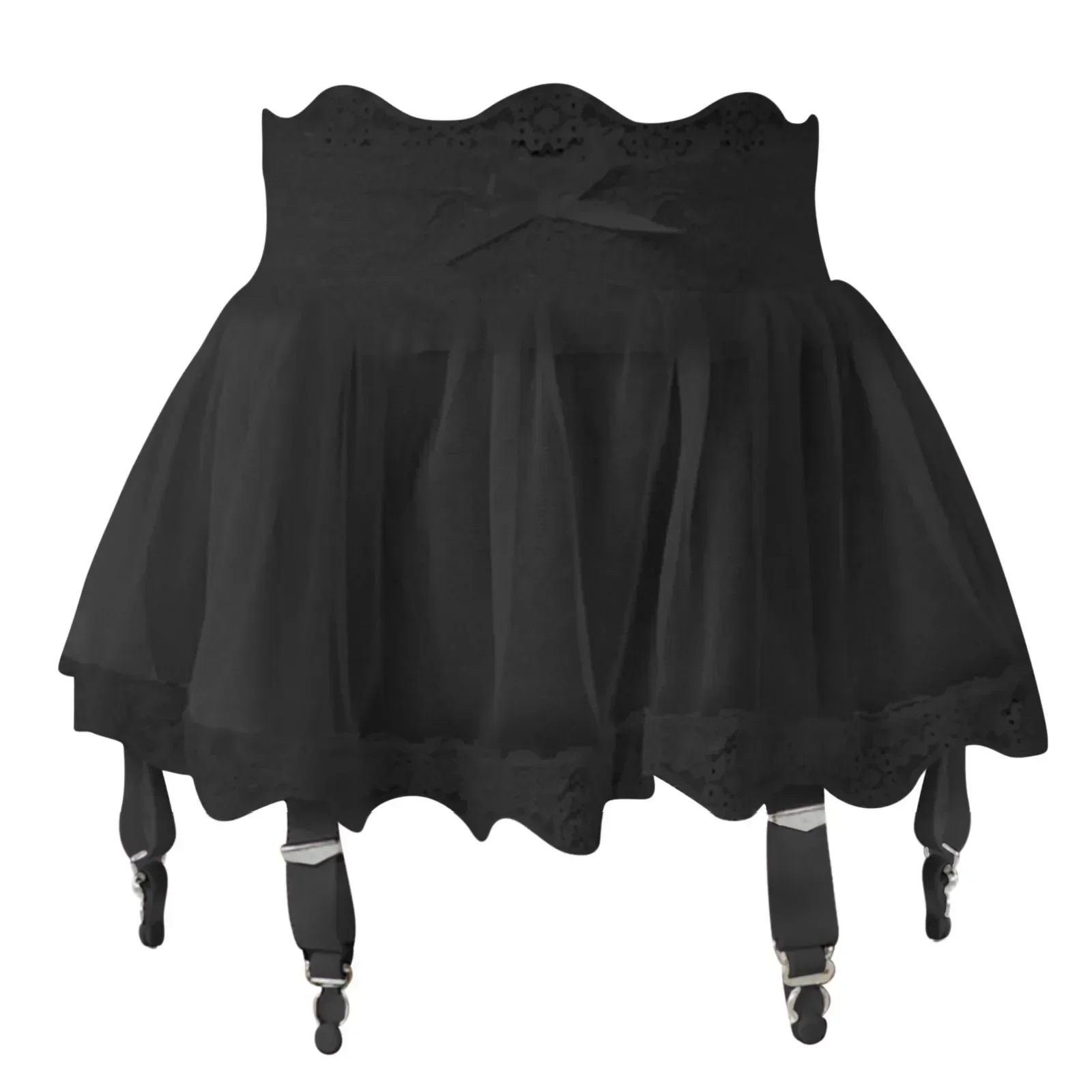 กระโปรงมินิสั้นเอวสูงผ้าลูกไม้ - Garter Belt Set บทวิจารณ์และราคา