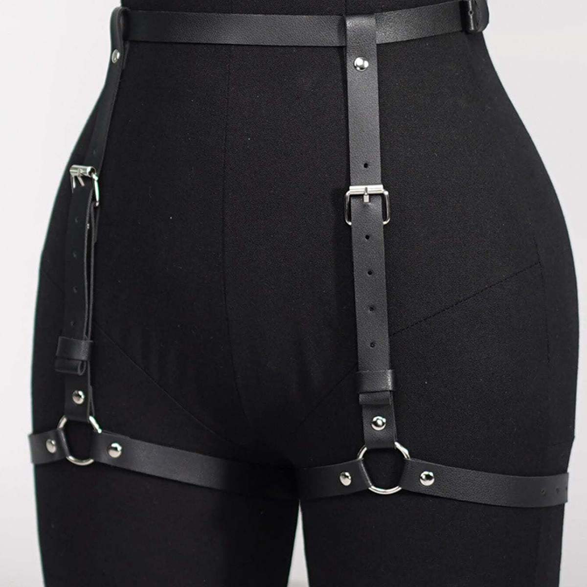 สายรัดหน้าอก หนังเทียม เข็มขัด - Garter Belt Set บทวิจารณ์และราคา