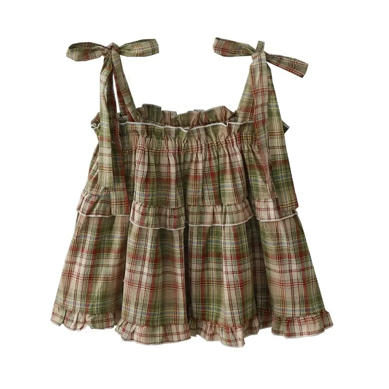 เสื้อกล้ามครอปท็อปสีเขียวลายสก - Cami Top Lace บทวิจารณ์และราคา
