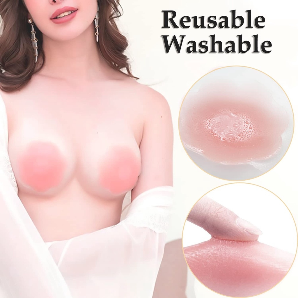 แผ่นปิดจุกนมซิลิโคนแบบแปะ 6/12 - Silicone Bra Adhesive บทวิจารณ์และราคา