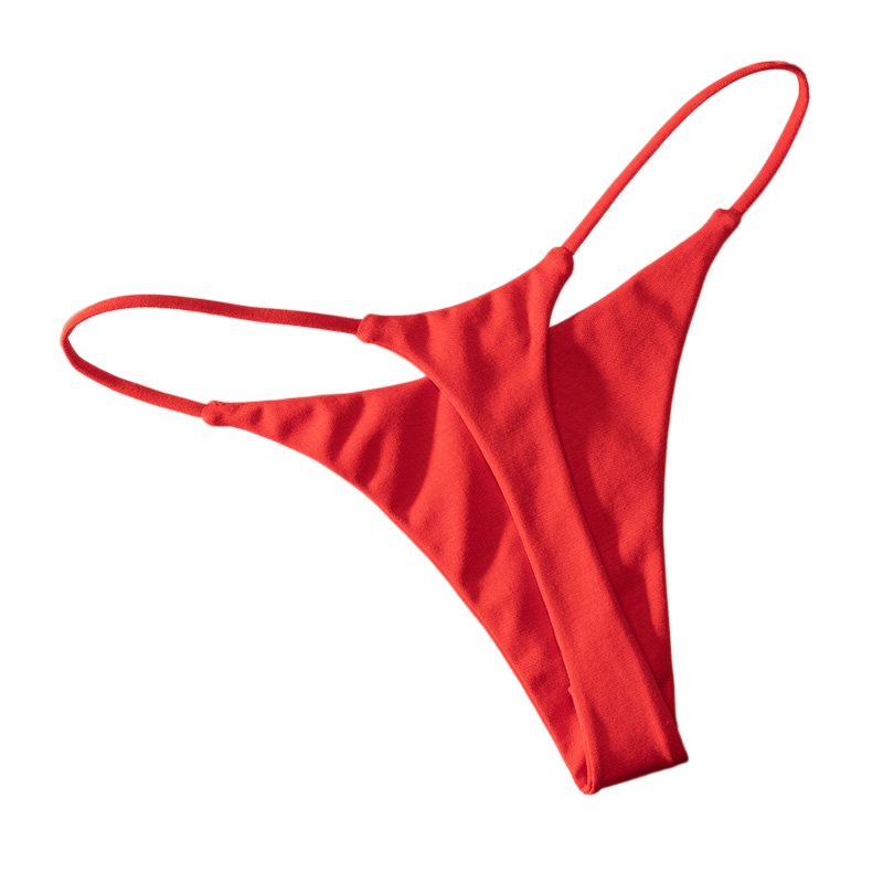 กางเกงในผู้หญิงเอวต่ำผ้าฝ้ายแบ - Thong Bikini Women บทวิจารณ์และราคา