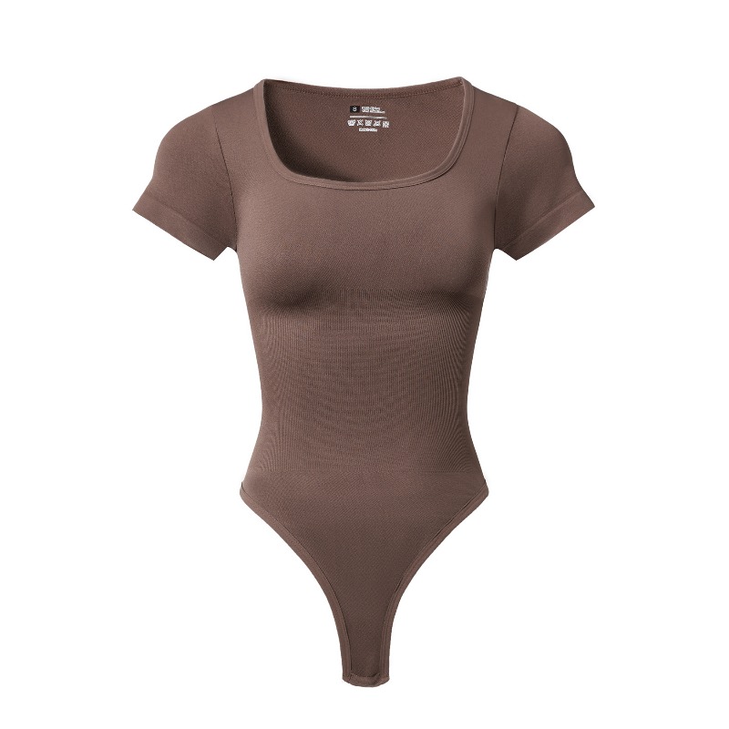 บอดี้สูทคอเหลี่ยมแขนสั้นสำหรับ - Shapewear Bodysuit Firm บทวิจารณ์และราคา