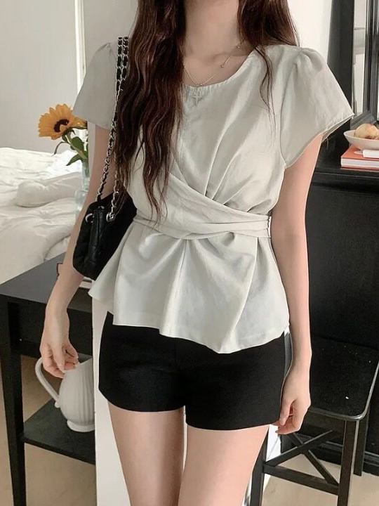 เสื้อสเวตเตอร์สไตล์เกาหลีสำหรั - Corset Waist Cinch บทวิจารณ์และราคา