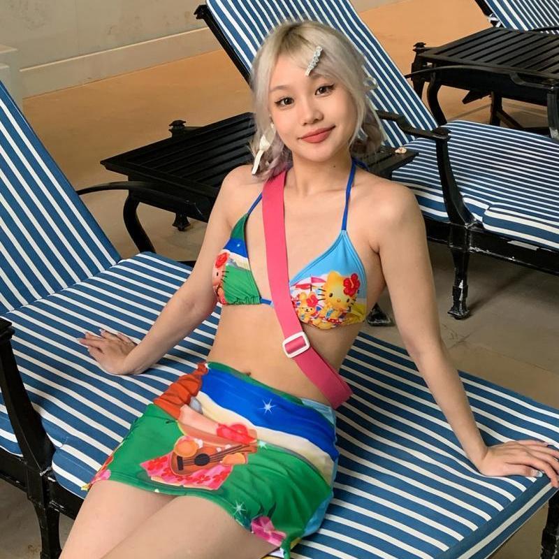 Y2K Girls Kawaii Hello Kittys  - Thong Bikini Women บทวิจารณ์และราคา