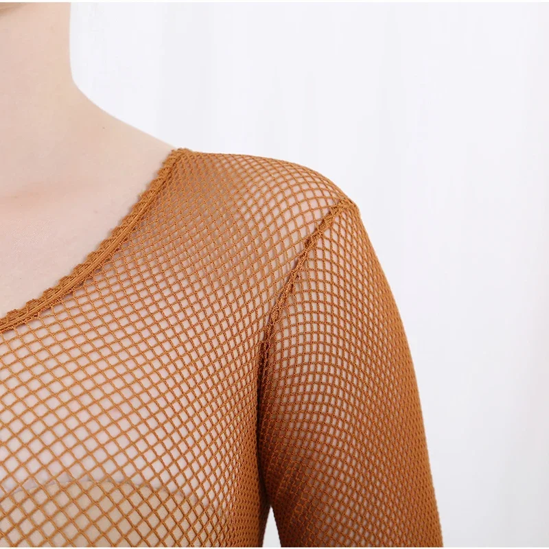 ชุดจั๊มสูทเต้นลาตินแบบเต็มตัว  - Bodystocking Fishnet บทวิจารณ์และราคา