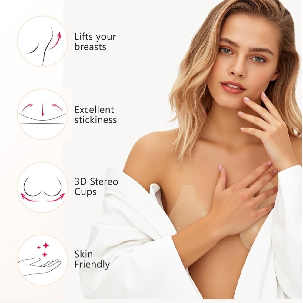 แผ่นปิดจุกนมซิลิโคนไร้รอยต่อ ใ - Silicone Bra Adhesive บทวิจารณ์และราคา
